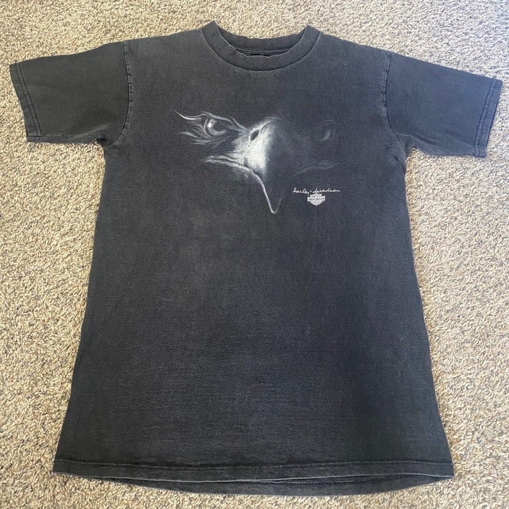 Vintage Harley Davidson Texan‎ Conroe Texas Eagle T-Shirt Biker Graphic